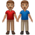 👬🏽 men holding hands: medium skin tone display on Apple